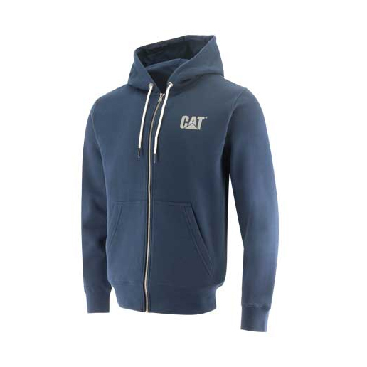 Men's Caterpillar Foundation Fz Dm Hooded Sweatshirt Hoodies Blue Ireland HLGP53847